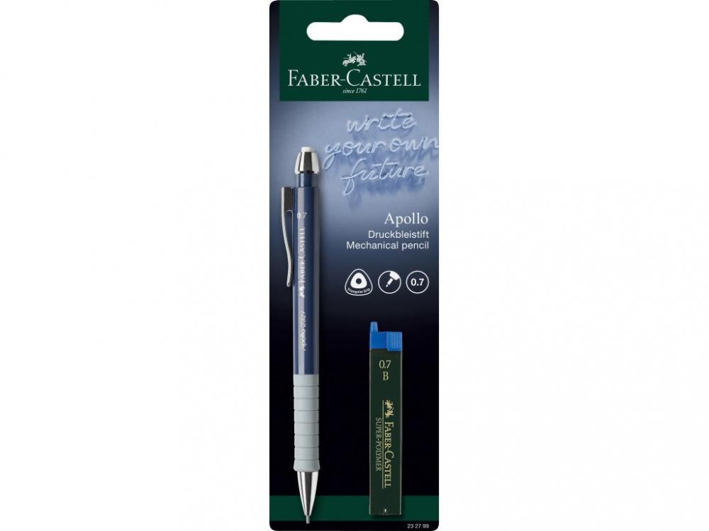 Creion mecanic 0.7 mm Faber-Castell Apollo Rose + mine, 1 buc [2]