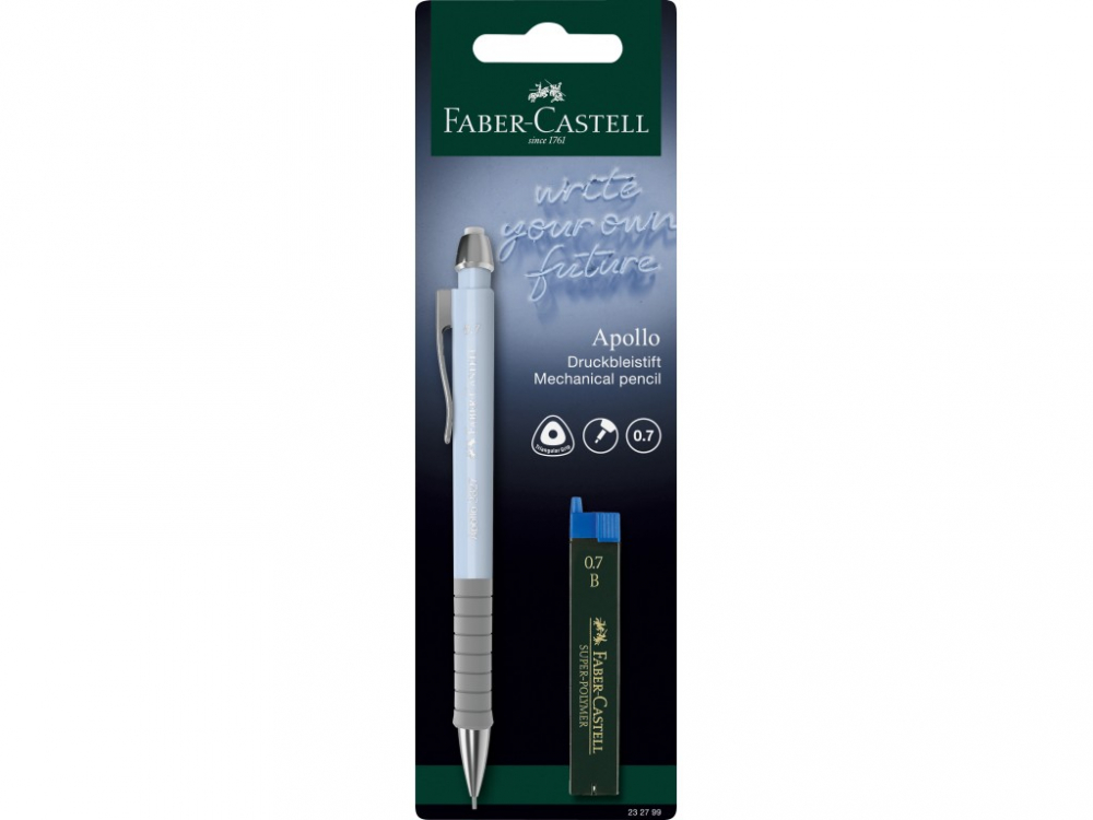 Creion mecanic 0.7 mm Faber-Castell Apollo Rose + mine, 1 buc [3]