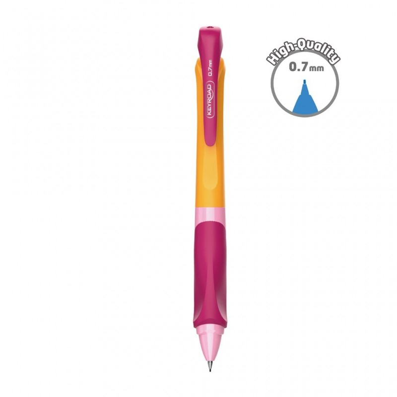 Creion mecanic 0.7mm, grip ergonomic, corp plastic diverse culori, blister (+1 set mine) [3]