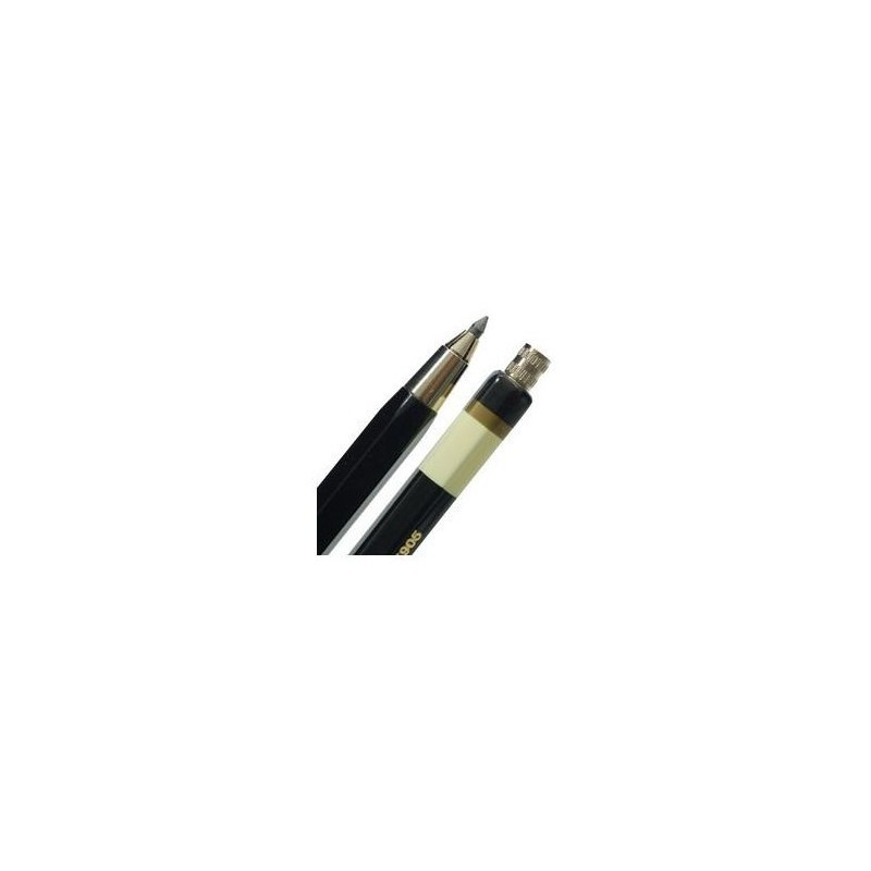 Creion mecanic 2.0mm, ascutitoare+clips metalic, negru, L142mm [3]