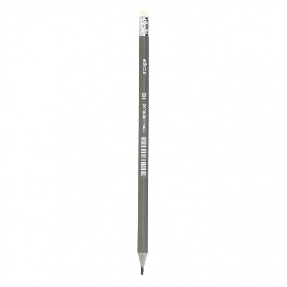 Creion Strigo HB plastic, cu gumă, culori diverse [2]