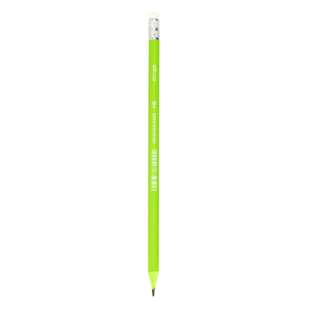 Creion Strigo HB plastic, cu gumă, culori diverse [3]