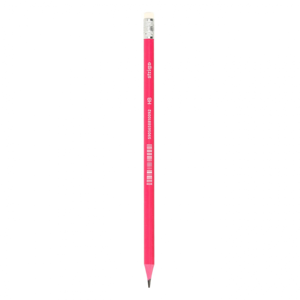 Creion Strigo HB plastic, cu gumă, culori diverse [4]
