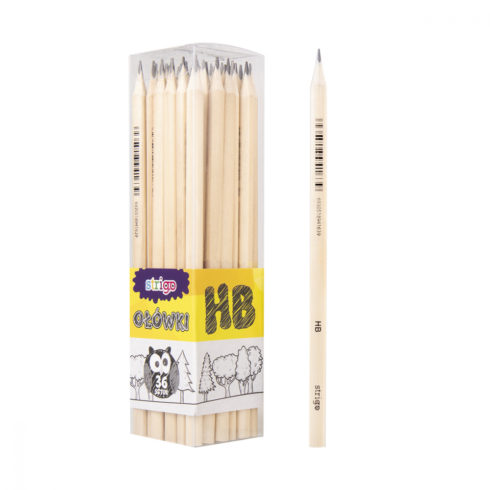 Creion Strigo triunghiular HB, lemn natur [2]