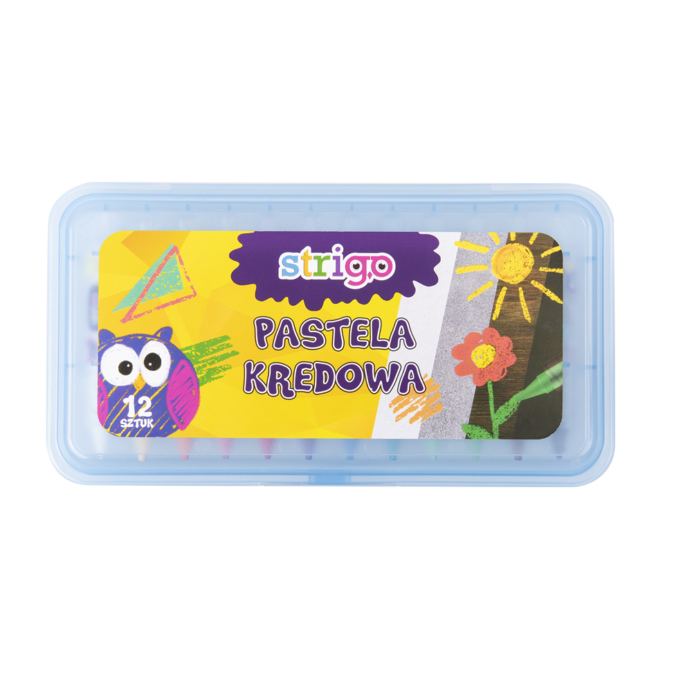 Set 12 creioane cerate in cutie din plastic,culori pastelate