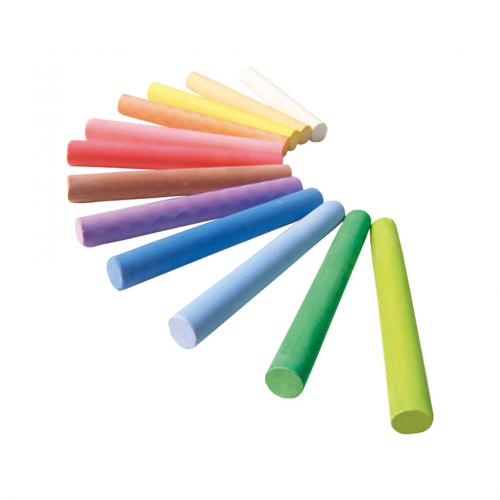 Creta colorata copii pentru desen pe tabla si asfalt, 12 bucati/set [2]
