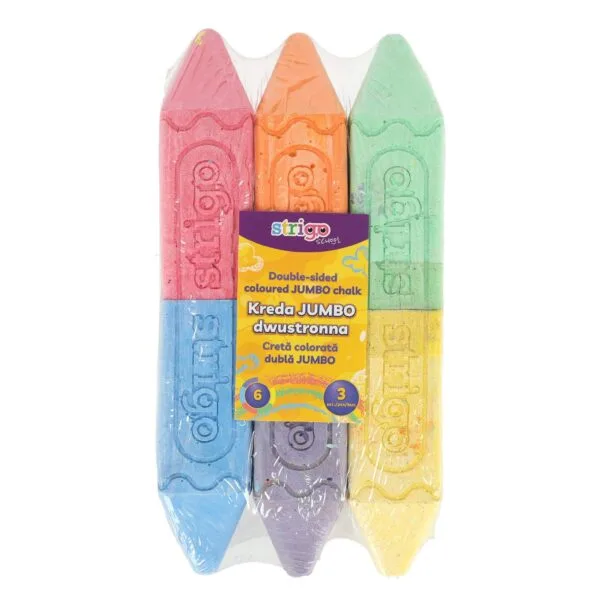 Creta colorata dubla Jumbo ,6 culori,Strigo [3]