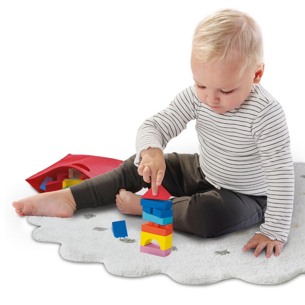 Cuburi din lemn colorate cu animale, set 50 piese pentru construcții și joacă educativă [3]