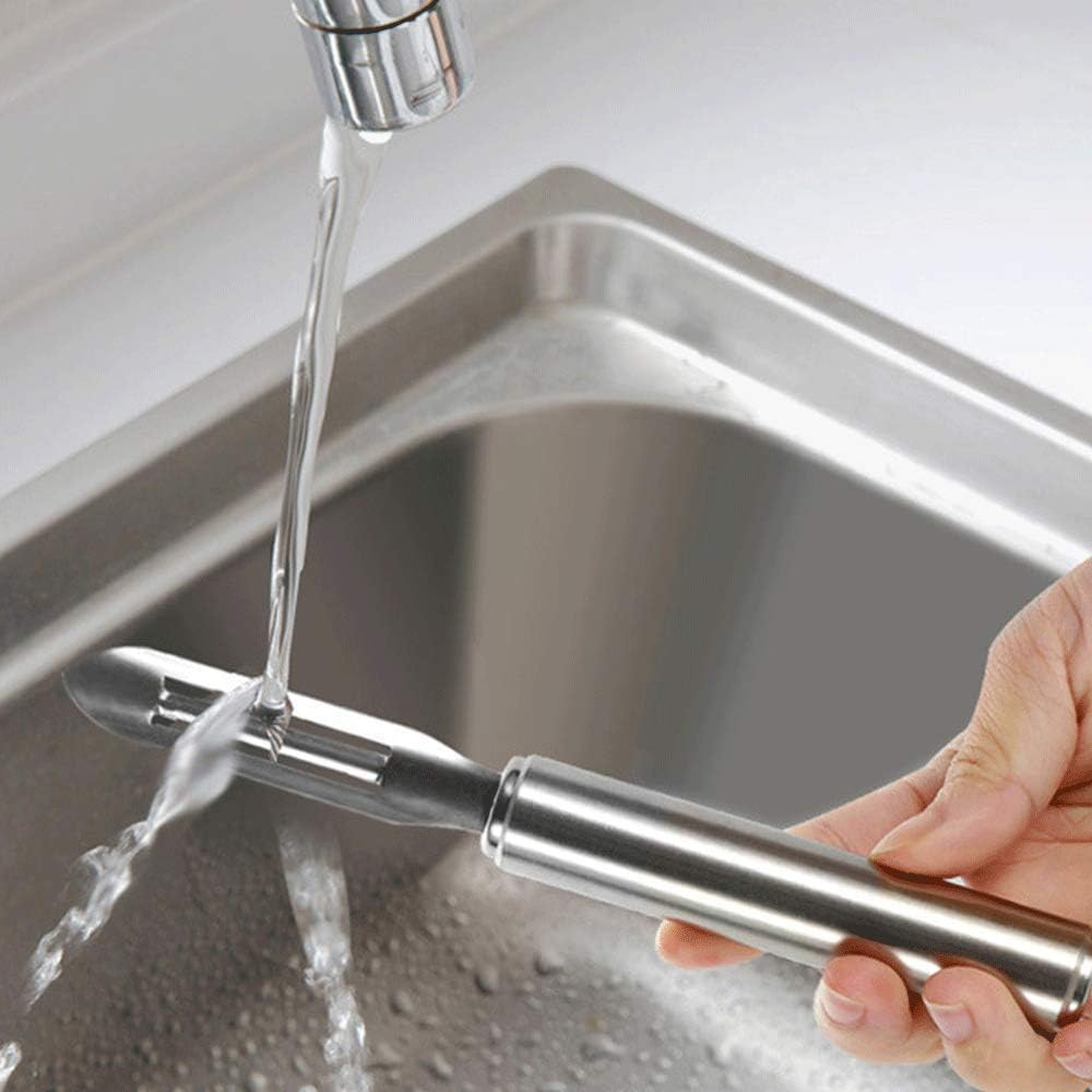 Curățător cartofi inox, 19 cm, argintiu, ergonomic [2]