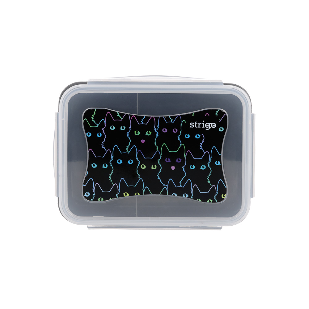 Cutie alimentara Strigo Cats, plastic, 16.5A 12A 6.5 cm