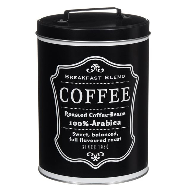Oem Cutie cu capac metalica pentru cafea,negru,1,4litri