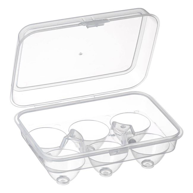 Cutie cu capac pentru depozitare oua,6 locuri,plastic,17x12x7 cm [2]