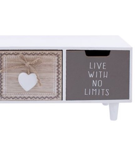 Cutie depozitare decorativa din lemn cu 3 sertare si picioare pentru obiecte mici [4]