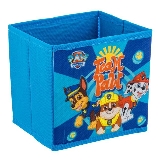 Cutie depozitare,imprimeu paw patrol,textil,15x15x15 cm
