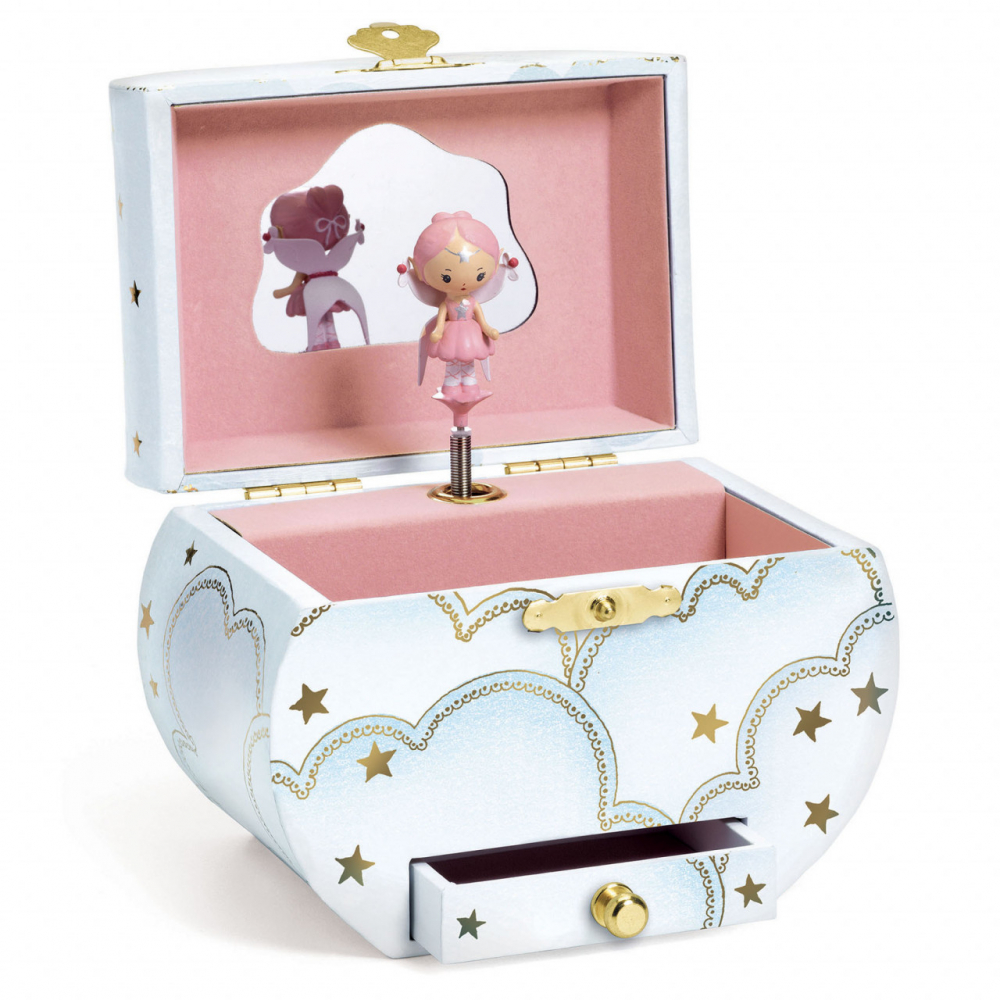 Cutie muzicala cu figurina Elf si sertar,17x14x8 cm [2]