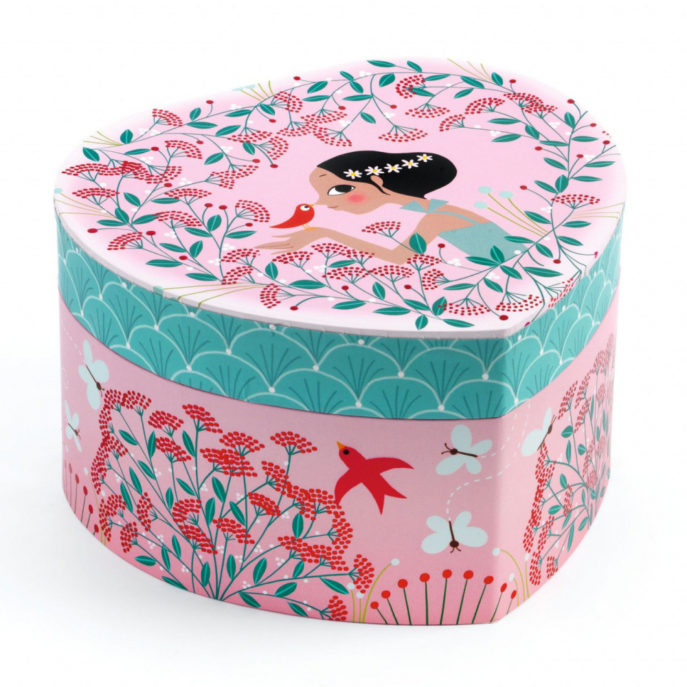 Cutie muzicala in forma de inima cu figurina dansatoare,14x14x8.2 cm [2]
