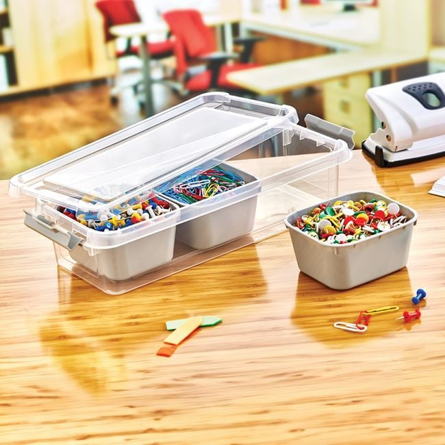 Cutie organizatoare plastic, 3 compartimente, 27.3×11.3×6.2 cm [3]