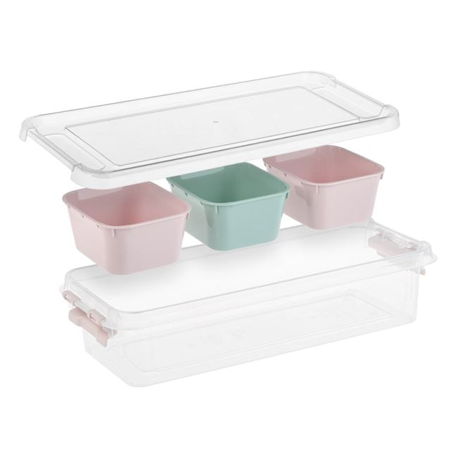 Cutie organizatoare plastic, 3 compartimente, 27.3×11.3×6.2 cm [2]