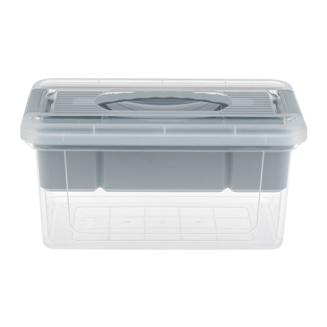 Cutie organizator 5L cu raft, capac transparent, 29×19×14 cm [3]