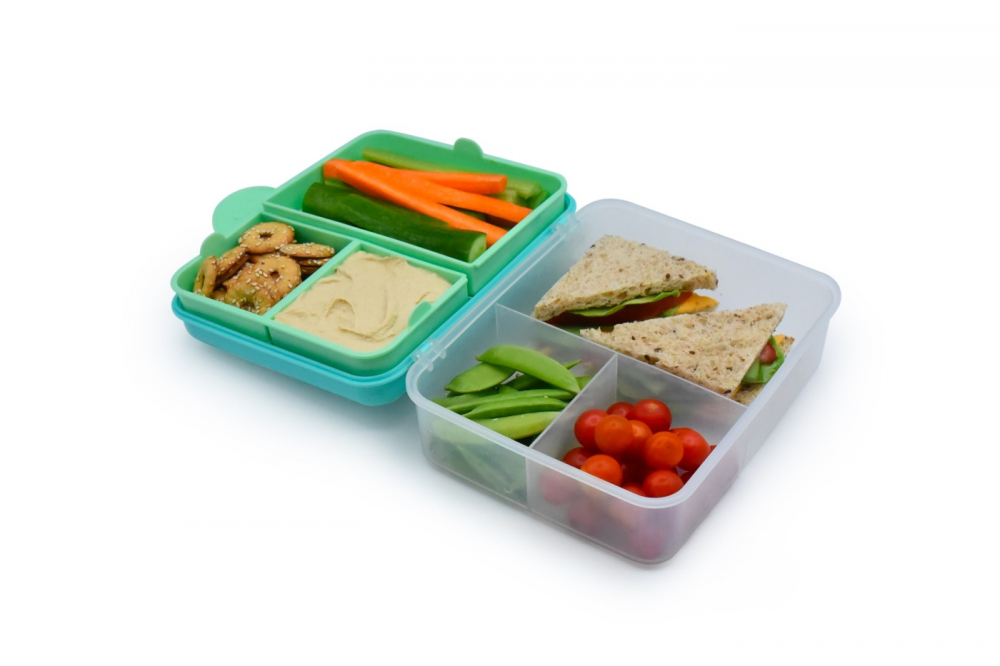 CUTIE PRANZ BENTO 2 NIVELE CU TACAMURI MELII BLUE MINT LIME [4]