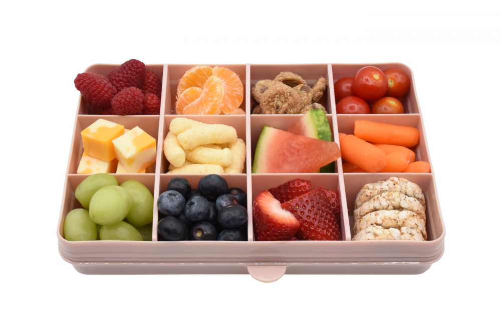 Cutie Snack cu 12 compartimente pentru gustari bebelusi,roz [8]