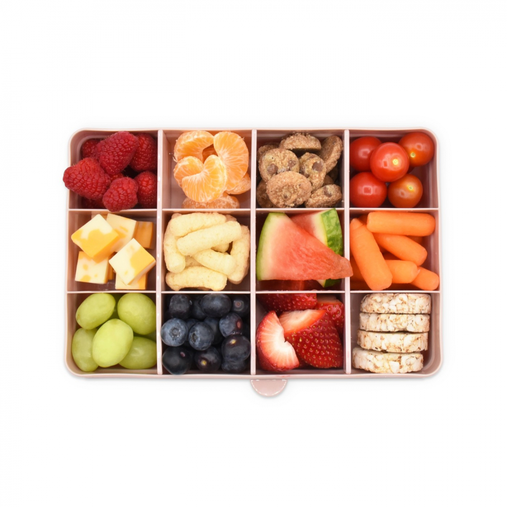 Cutie Snack cu 12 compartimente pentru gustari bebelusi,roz [2]