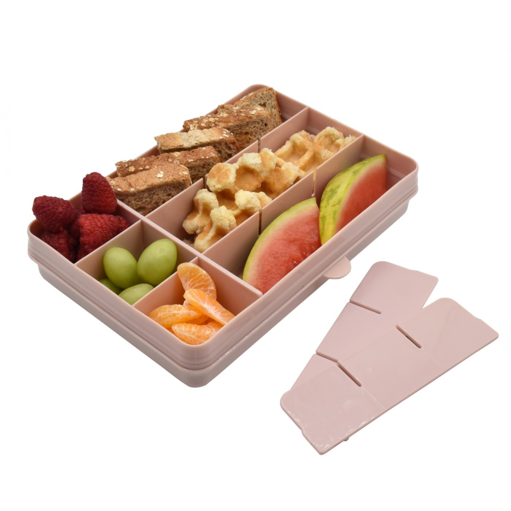 Cutie Snack cu 12 compartimente pentru gustari bebelusi,roz [5]