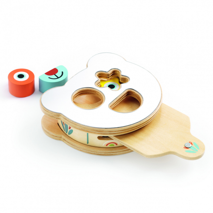 Cutie sortatoare cu forme geometrice din lemn design ursulet Baby Boomi,+18 luni [3]
