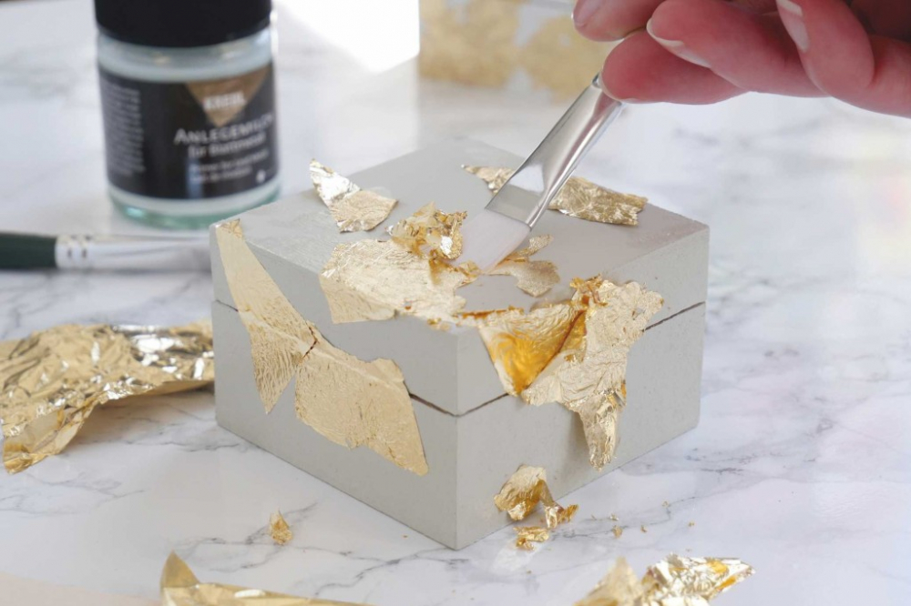 Deco-set pentru aurire cu foite metalice Leaf Metal Golden Elegance Kreul [5]