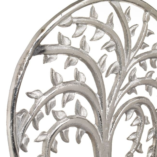 Decoratiune pentru birou , Design Copac, Argintiu,24x5x26 cm [3]