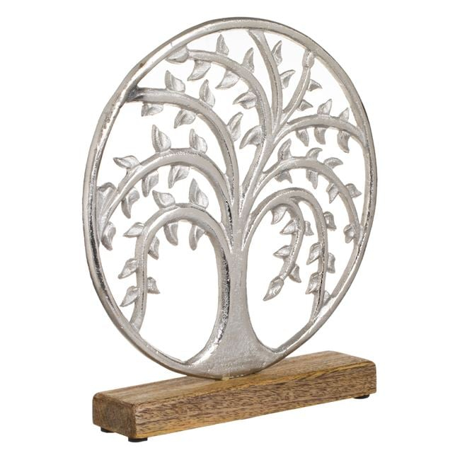 Decoratiune pentru birou , Design Copac, Argintiu,24x5x26 cm [2]