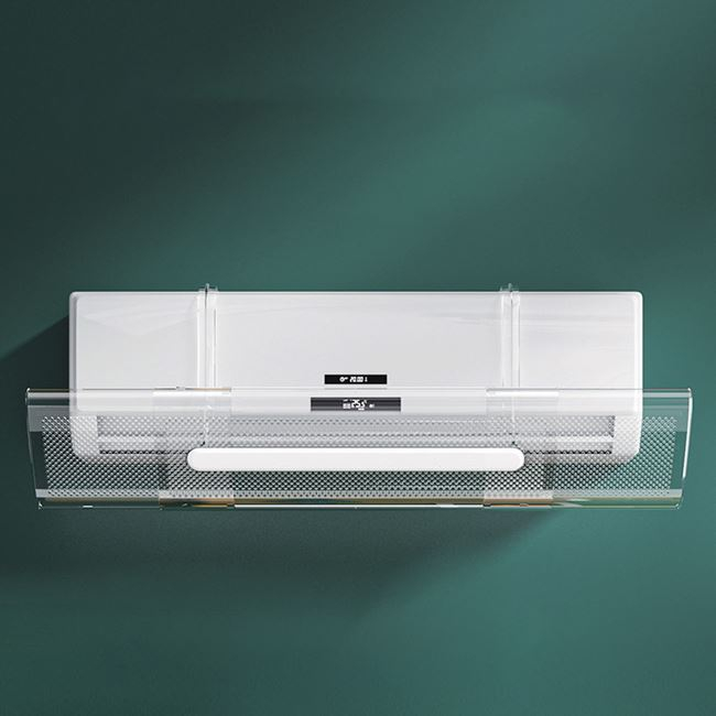 Deflector reglabil pentru aer conditionat,Plastic, Transparent, 18x53-94 cm [2]
