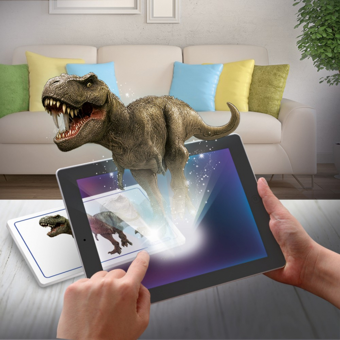 Descoperă Dinozaurul T-Rex Triceraptor Fluo Știință și Joacă [4]