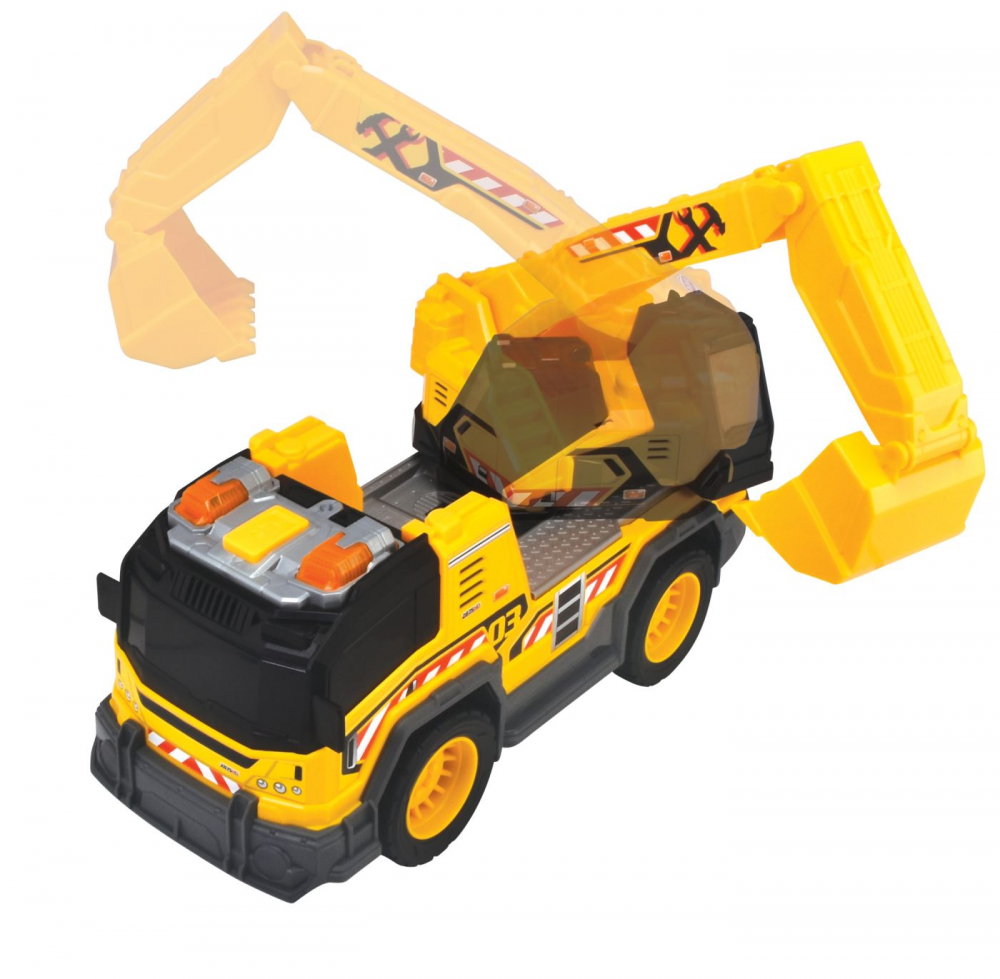 DICKIE CAMION CU EXCAVATOR CU SUNETE SI LUMINI 30CM [6]