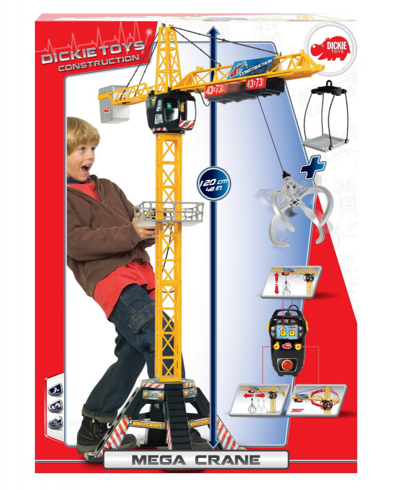 Dickie Macara Mega Crane 120cm cu Telecomandă  [1]