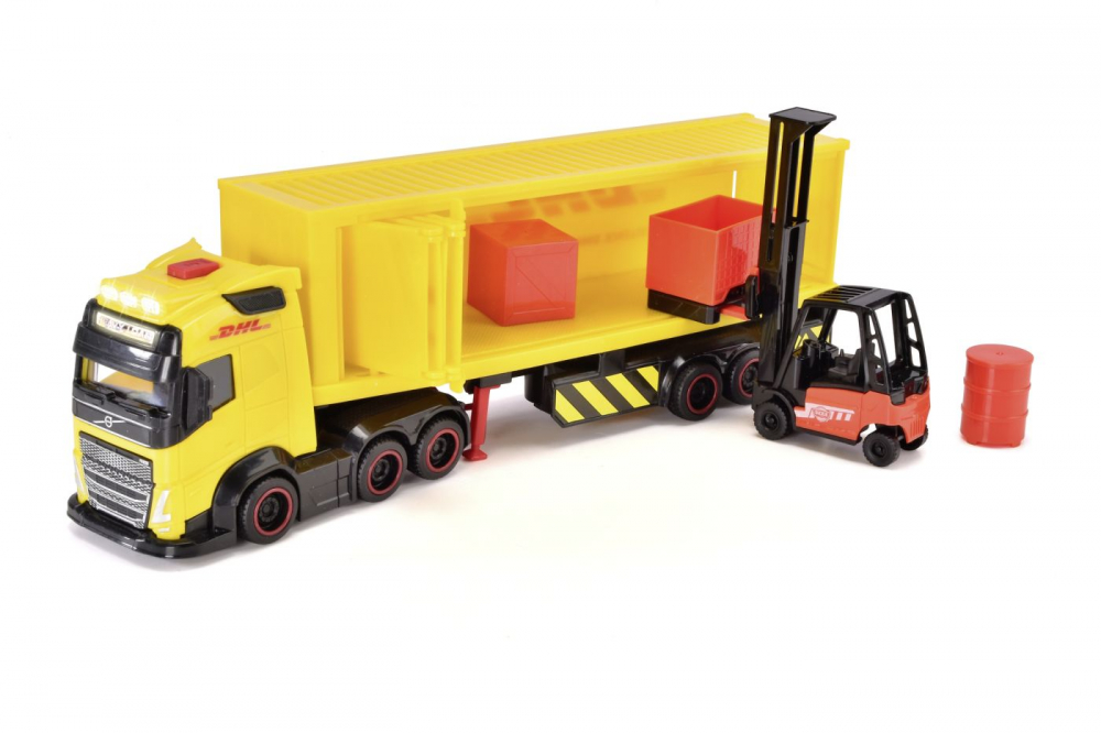 DICKIE SET CAMION DHL SI STIVUITOR CU SUNETE SI LUMINI 35CM [2]