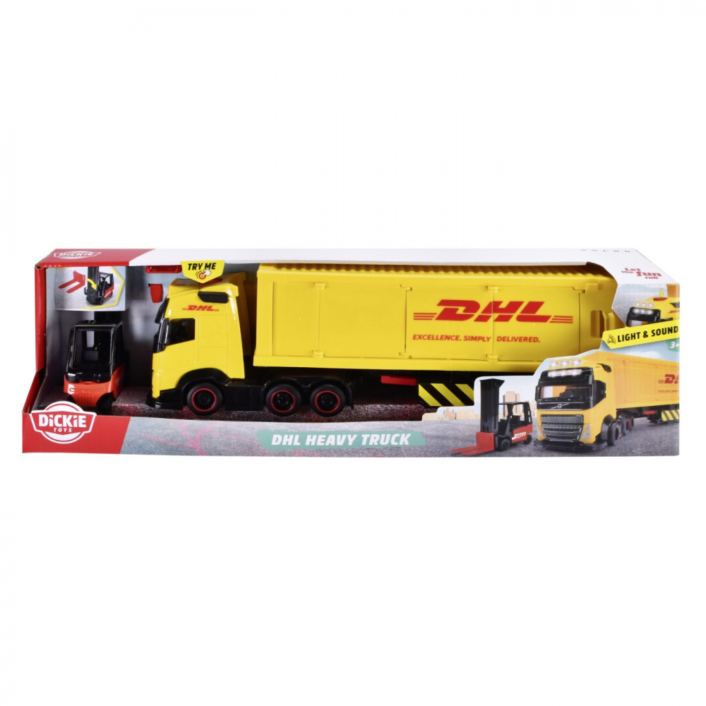 DICKIE SET CAMION DHL SI STIVUITOR CU SUNETE SI LUMINI 35CM [1]