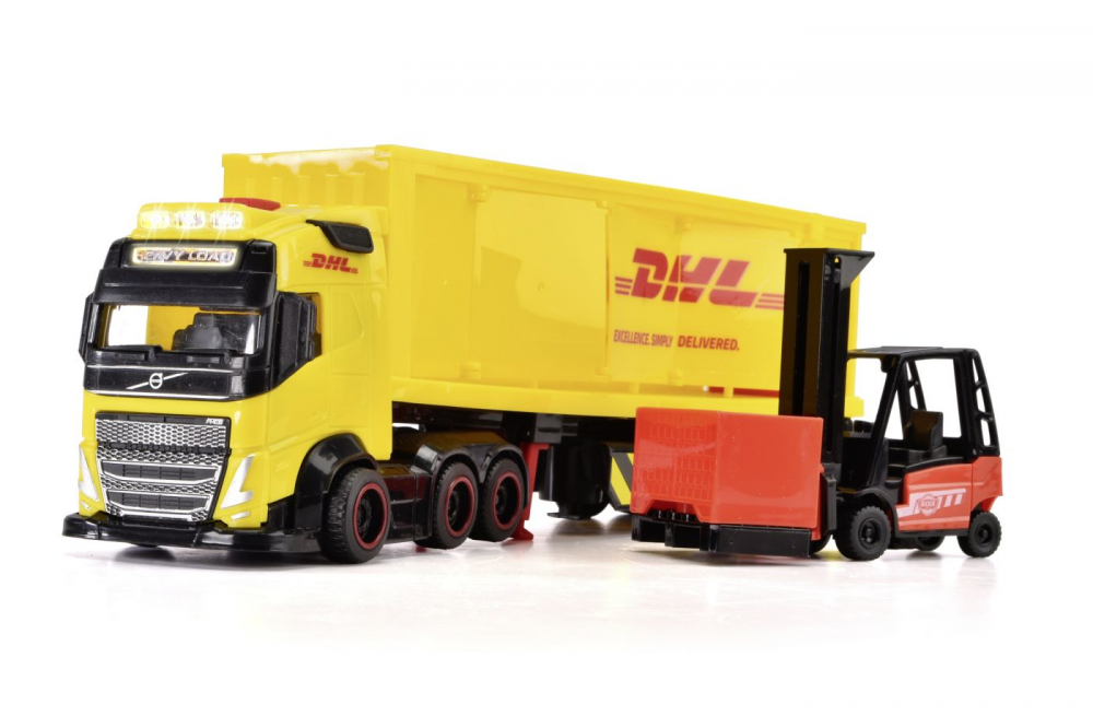 DICKIE SET CAMION DHL SI STIVUITOR CU SUNETE SI LUMINI 35CM [5]