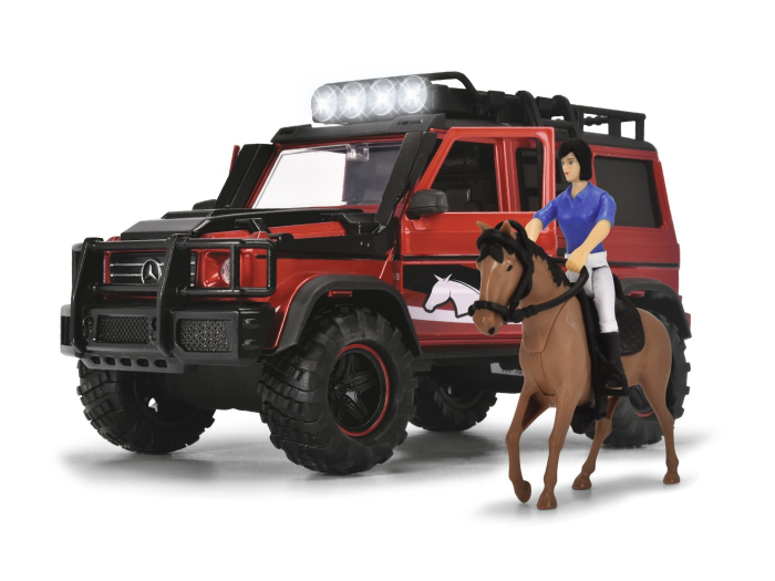 Dickie set masinuta cu remorca si cal [2]