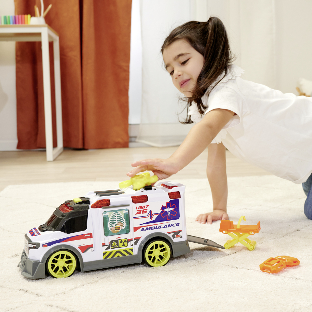 DICKIE TOYS AMBULANTA CU LUMINI SI SUNETE 35.5CM [6]