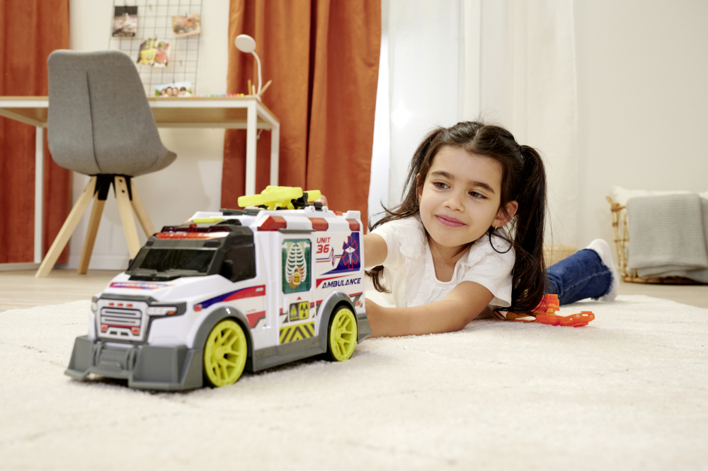 DICKIE TOYS AMBULANTA CU LUMINI SI SUNETE 35.5CM [4]