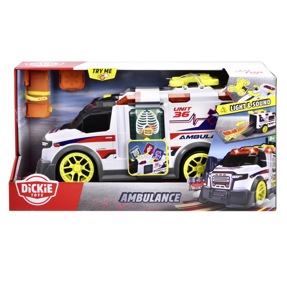 DICKIE TOYS AMBULANTA CU LUMINI SI SUNETE 35.5CM [1]