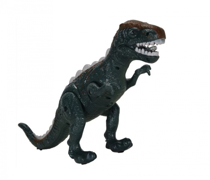 Dinozaur cu lumini si sunete, Negru, 35 cm