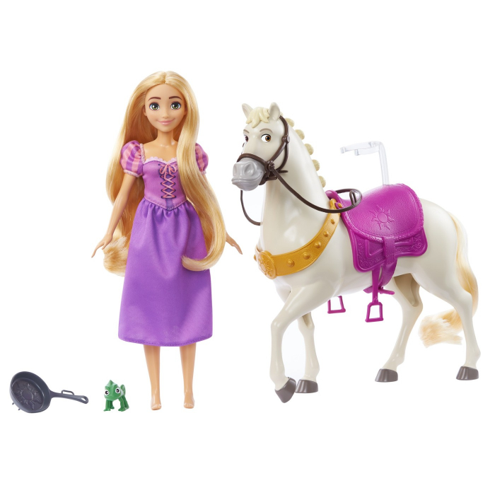 Disney Princess Set Papusa Rapunzel si Calul Maximus  [9]