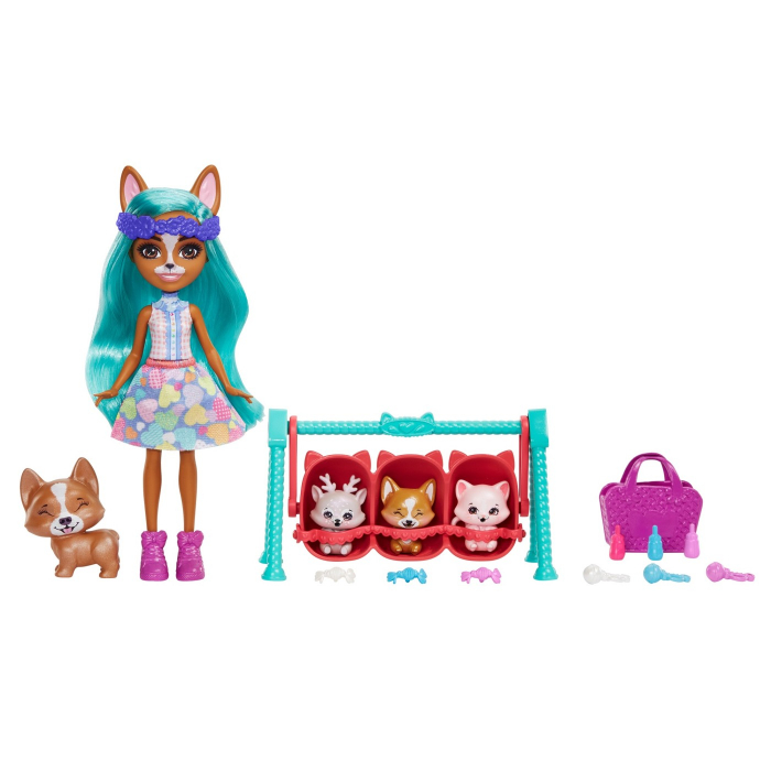 Enchantimals baby best friends set surpriza crizia corgi si snow [2]