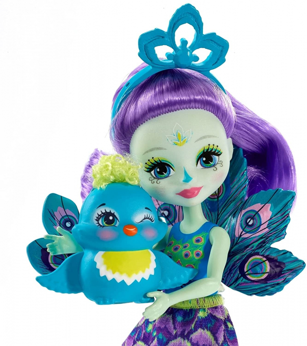 Enchantimals Papusi cu Animalute Patter Peacock și Flap  [6]
