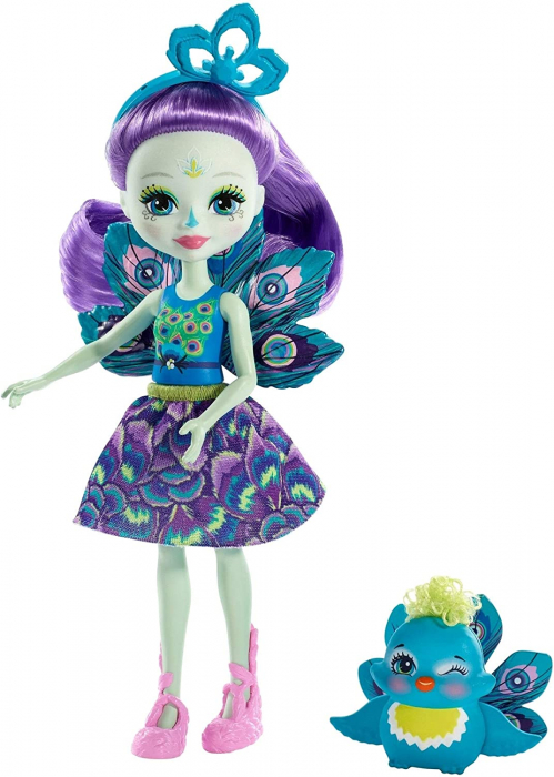 Enchantimals Papusi cu Animalute Patter Peacock și Flap  [2]
