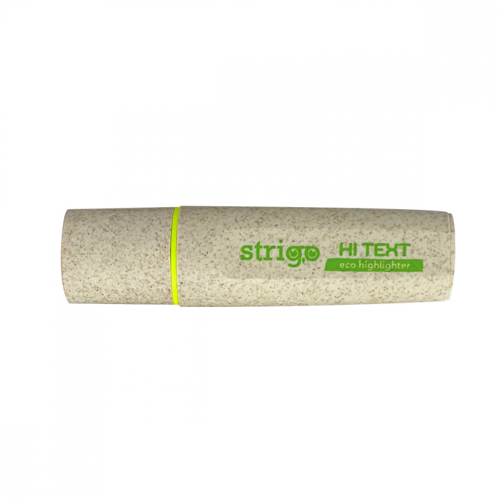 Evidențiator Strigo Hi‑Text Eco‑Friendly, Galben Neon [1]