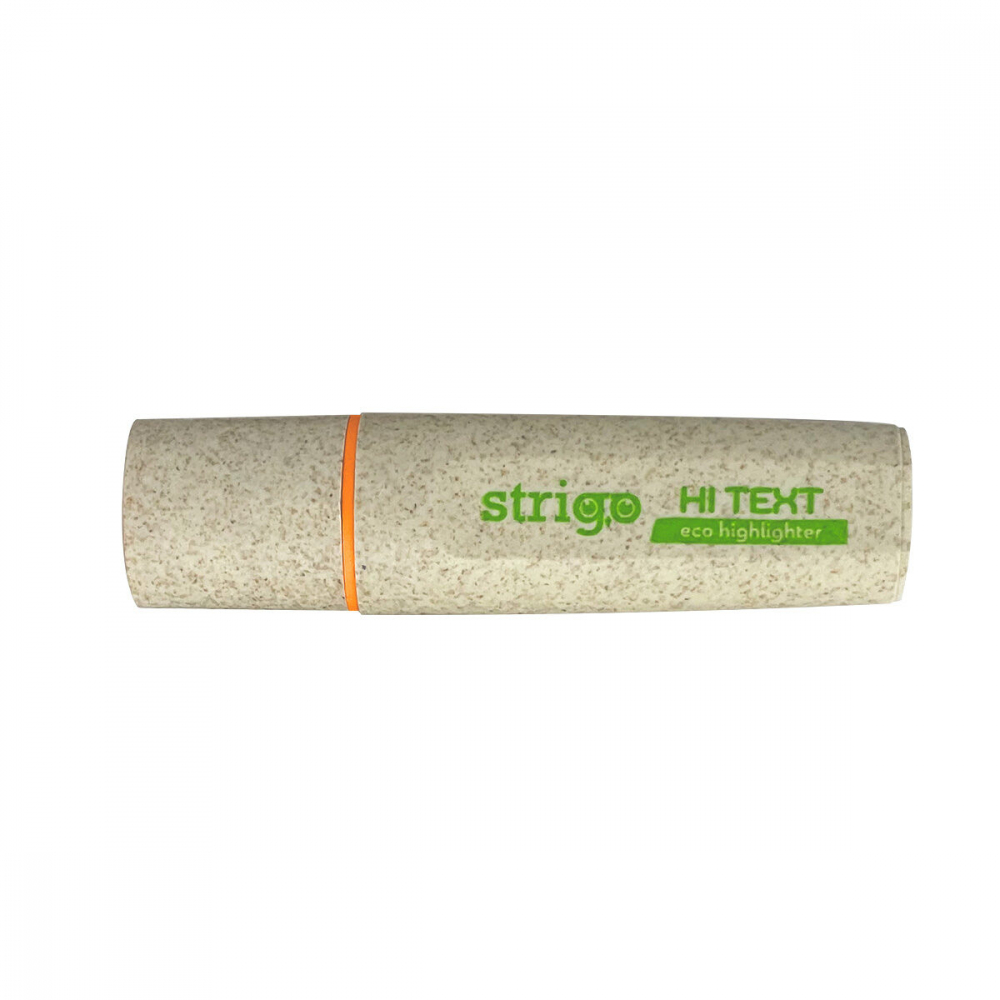 Evidențiator Strigo Hi‑Text Eco‑Friendly, Portocaliu Neon [1]