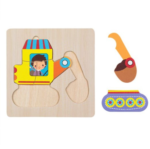 Excavator Puzzle Lemn [2]